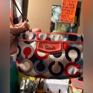 Coach Ashley Op Art Scarf Wristlet